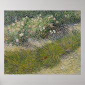 Poster Herbe et papillons par Vincent van Gogh (Devant)