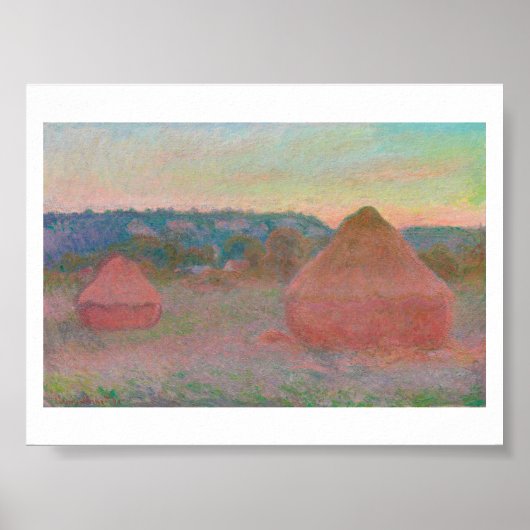 POSTER "HERBE, FIN DE JOUR, AUTOMNE, MONET (Devant)