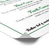 Poster Herbes basil thym dîner soirée menu de restauratio (Coin)