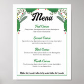 Poster Herbes basil thym dîner soirée menu de restauratio (Devant)