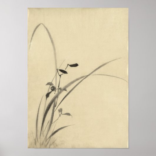 Poster Herbes, Hokusai Art Japonais (Devant)
