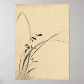 Poster Herbes, Hokusai Art Japonais