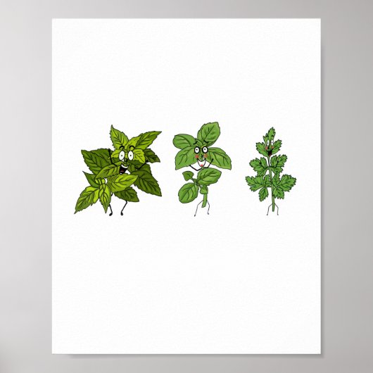 Poster Herbes, thème herbes (Devant)