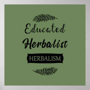 Poster herboriste instruit