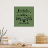 Poster herboriste la magie de sorcière verte (Cuisine)