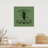 Poster herboriste la sorcière verte (Cuisine)