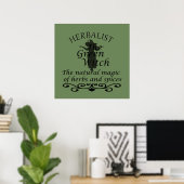 Poster herboriste la sorcière verte (Bureau à domicile)