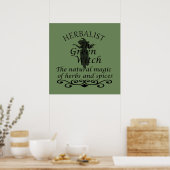Poster herboriste la sorcière verte (Cuisine)
