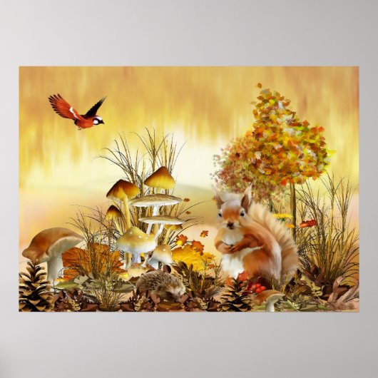 Poster Herbsttiere (Devant)