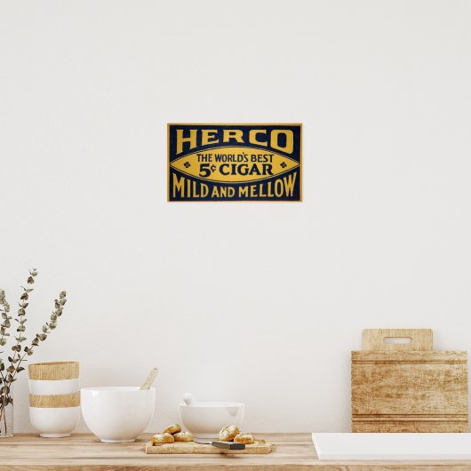 Poster Herco Cigar-1905 (Cuisine)