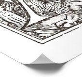 Poster Hercule pond le lion avec la lettre A Monogramme (Coin)
