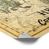 Poster Hercules Constellation Star Map Couronne Lyra (Coin)