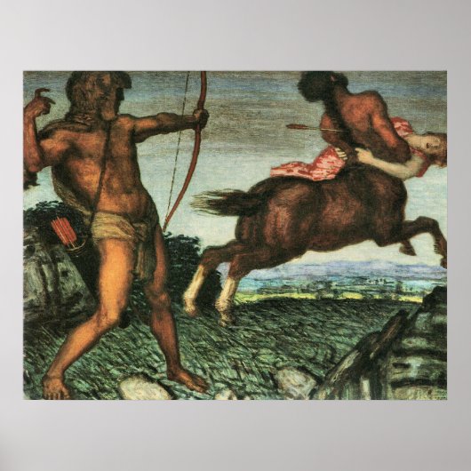 Poster Hercules et Nessus par Franz von Stuck (Devant)