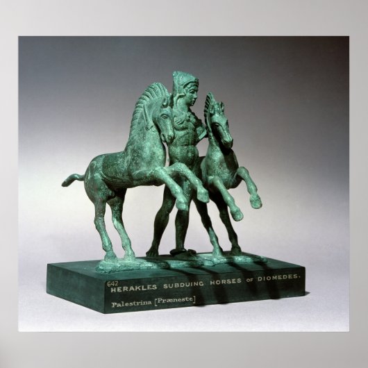 Poster Hercules souillant les chevaux de Diomedes, (Devant)