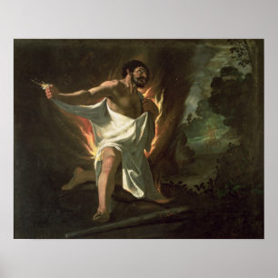 Poster Hercules Tears the Burning Robe, vers 1634