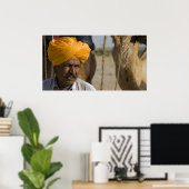 Poster Herder de chameaux au Rajasthan (Bureau à domicile)