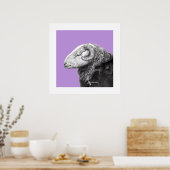 Poster Herdwick Ram en manteau Duffel (Sumire) (Cuisine)