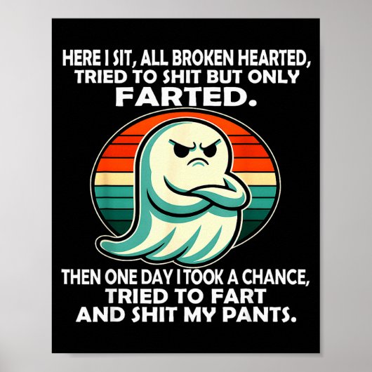 Poster Here I Sit All Broken Hearted Tried To But Only Fa (Devant)