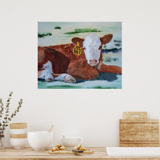 Poster Hereford Calf (Cuisine)