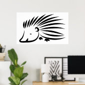 Poster Hérisson (Bureau à domicile)