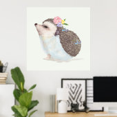 Poster Hérisson adorable (Bureau à domicile)