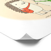 Poster Hérisson Art Imprimer de mignons Hérisson Décor Po (Coin)