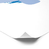 Poster Hérisson bleu mignon (Coin)