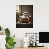 Poster Hérisson dans la baignoire (Bureau à domicile)