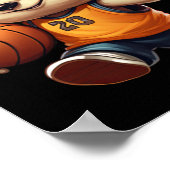 Poster Hérisson de basket-ball 1 (Coin)