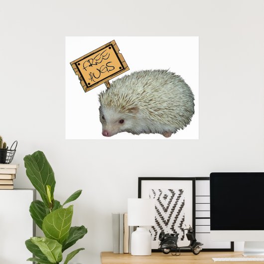 Poster Hérisson de Hugs Libres (Bureau à domicile)