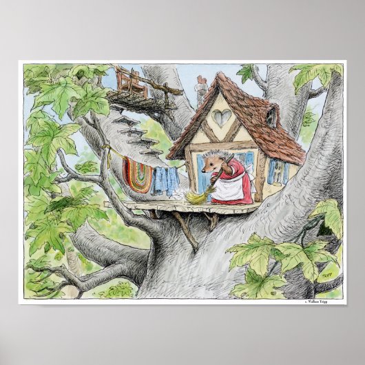 Poster Hérisson de nettoyage de printemps (Devant)