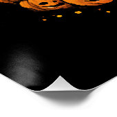 Poster Hérisson d'Halloween et citrouilles mignonnes (Coin)