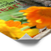 Poster Hérisson et fleurs||| Coeur d'appel (Coin)