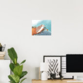 Poster Hérisson et premiers flocons de neige (Bureau à domicile)