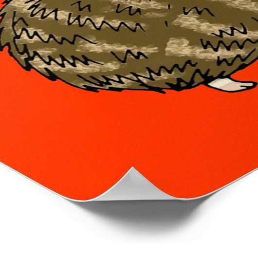 Poster Hérisson mignon (Coin)