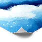 Poster Hérisson Mignon Croissant de Lune Doré (Coin)