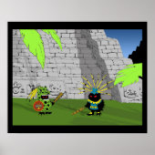 Poster Hérisson précolombien (Devant)