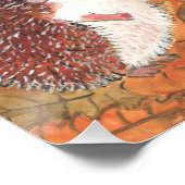 Poster Hérisson s'entretenant Illustration (Coin)