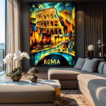 Héritage cubiste de Rome – Colosseum géométrique m