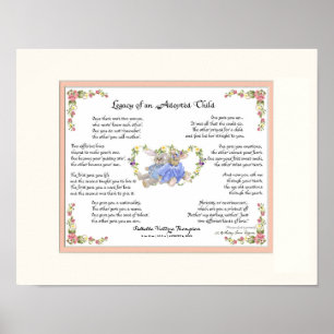 Poster Héritage d'un enfant adopté Calligraphie à la main