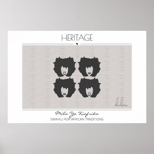 Poster Héritage Femmes Africaines Modes (Devant)