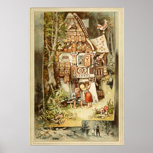 Poster Hermann Vogel - Hansel et Grethel (Devant)