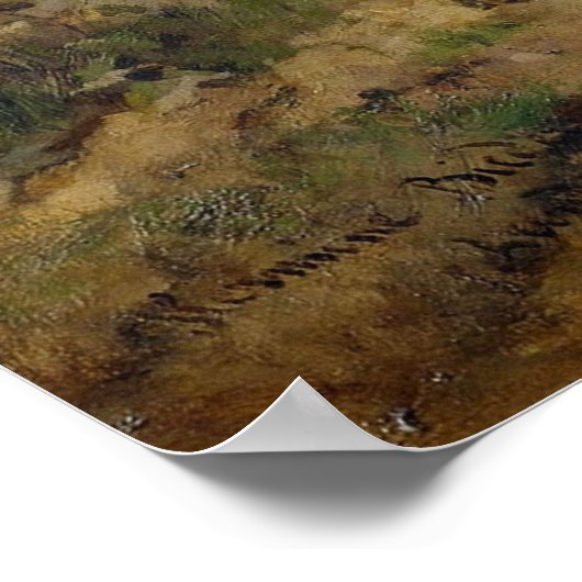 Poster Hermine Biedermann Chevaux harnachés au Stabl (Coin)