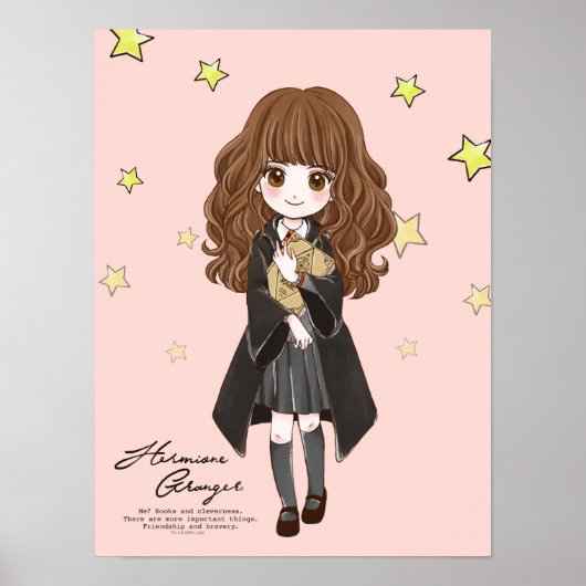 Poster Hermione Granger aquarelle magique (Devant)