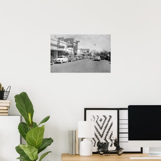 Poster Hermiston, Oregon Main Street View Photographie (Bureau à domicile)