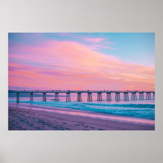 POSTER HERMOSA BEACH, CALIFORNIE, USA (Devant)