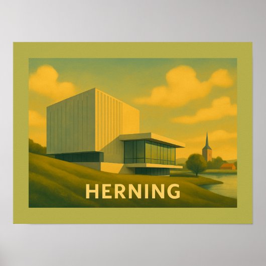 Poster Herning Danemark Art Moderne (Devant)