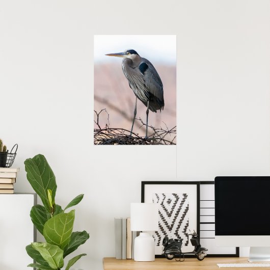 Poster Heron (Bureau à domicile)