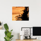 Poster Heron au coucher du soleil - rivière James - affic (Bureau à domicile)