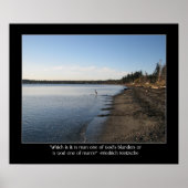 Poster Heron avec la citation Nietzsche (Devant)